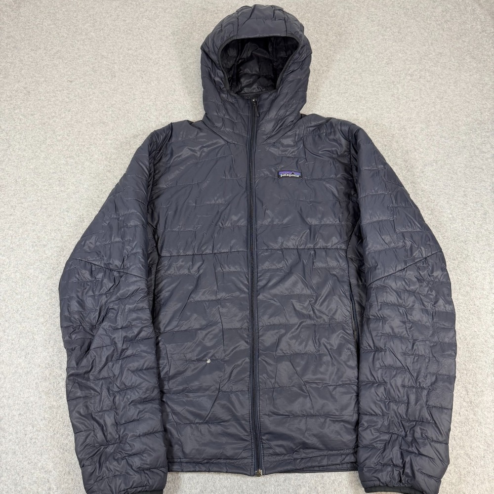 Patagonia Micro Puff Hoody Jacket Mens Medium Blue Gorpcore Hiking Well Loved